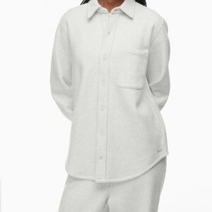 cozy fleece button down